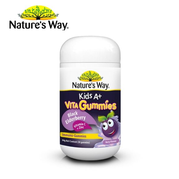 NATURE'S WAY Kids A+ Vita Gummies Black Elderberry Vitamin C + Zinc 30s - SHOPEE MALL | Sri Lanka