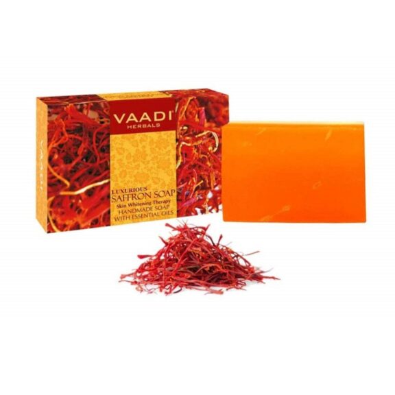 VAADI HERBALS Luxurious Saffron Handmade Soap with Essential Oils - SHOPEE MALL | Sri Lanka