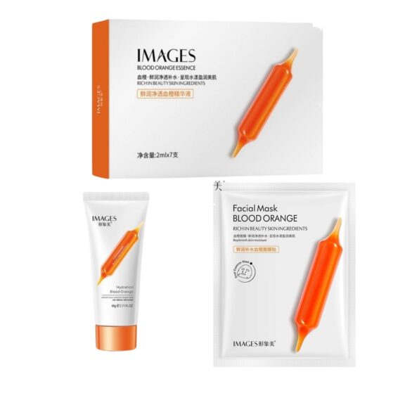 IMAGES Hydration Blood Orange 3 in 1 Bundle | Cleanser & 5pcs Facemasks with Essence Ampoule Serum - SHOPEE MALL | Sri Lanka