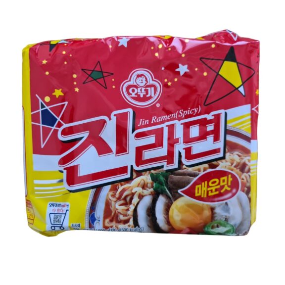 Ramen Noodles - Ottogi Jin Spicy Ramen Korean Noodle Multi Pack 120g×5 - SHOPEE MALL | Sri Lanka