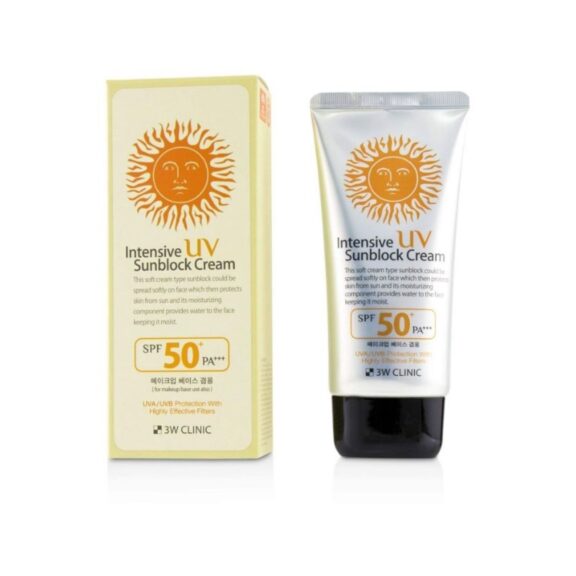 3W CLINIC Intensive UV Sunblock Cream 70ml SPF50 - SHOPEE MALL | Sri Lanka