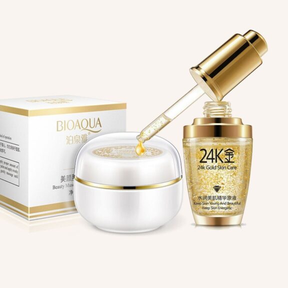 BIOAQUA 24K Gold Serum & Whitening Night Cream 2 in 1 Bundle - SHOPEE MALL | Sri Lanka
