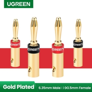 cable tie - UGREEN 2Pair/4Pack 24K Gold-Plated Banana Plug Connector Corrosion-Resistant Banana Connector - SHOPEE MALL | Sri Lanka
