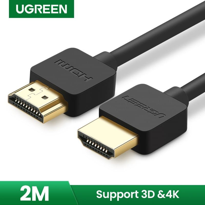 Ugreen Slim Hdmi Cable Hdmi To Hdmi Cable Hdmi 2.0 4k 3d (2m) 