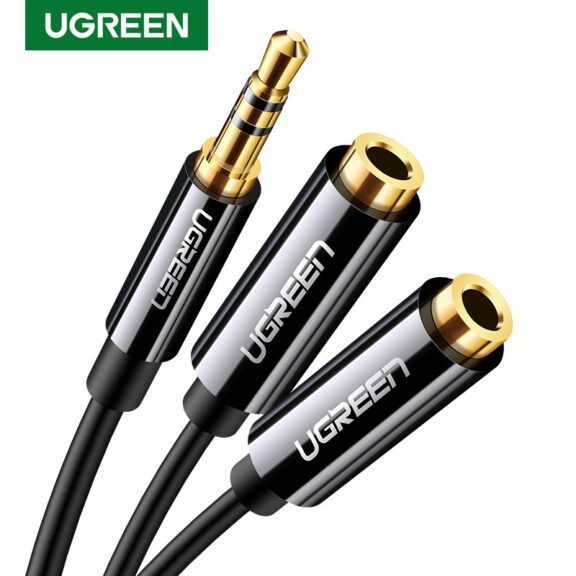 Hard Disk Cable - UGREEN 3.5mm Male to 2 Port 3.5mm Female Audio Stereo Y Splitter Cable Adapter - SHOPEE MALL | Sri Lanka