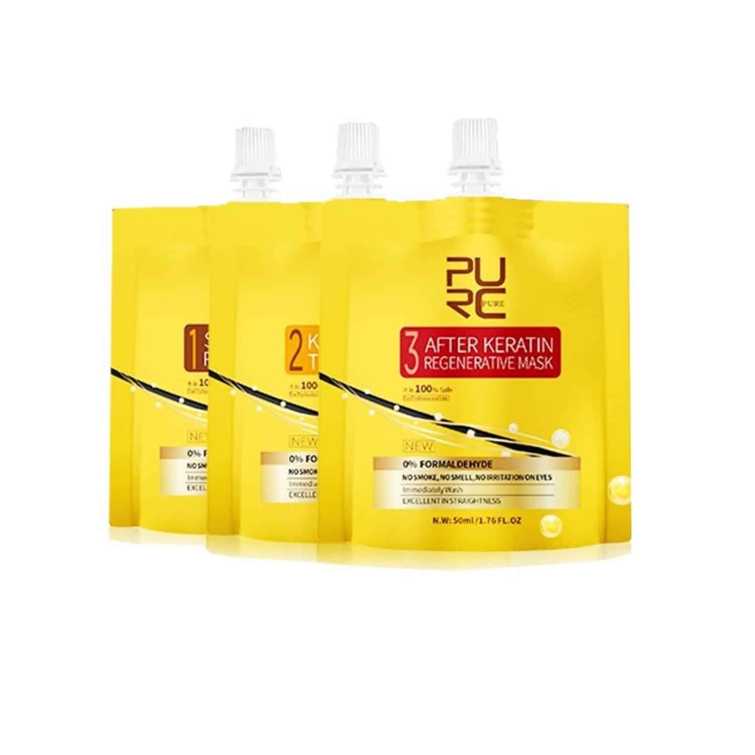 PURC Hair Treatment Hair Shampoo , 2 Keratin Treatment O+ & Keratin
