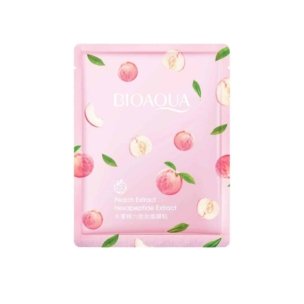 BIOAQUA Peach Facial Mask - Hydrating and Nourishing | Pack of 4