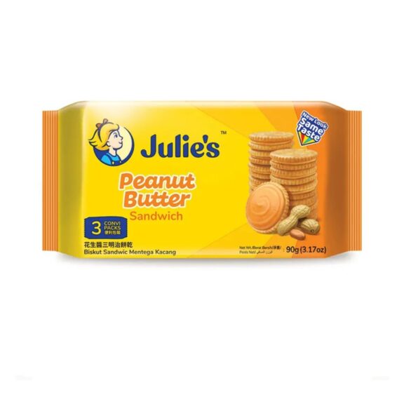 Julie's Peanut Butter Sandwich Cookies 90g - SHOPEE MALL | Sri Lanka