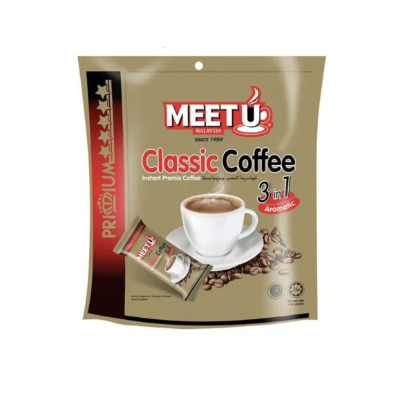Meet U Malaysia 3 In 1 Aromatic Classic Coffee Premix - 5 X 20g - SHOPEE MALL | Sri Lanka