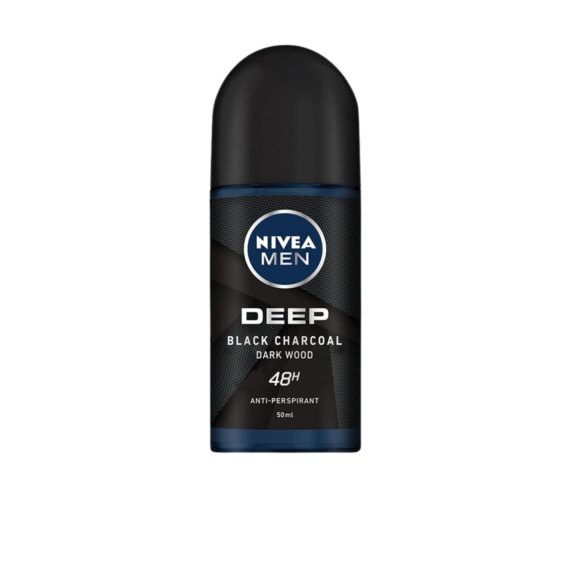 NIVEA MEN Deep Black Charcoal Dark Wood Deodorant 50ml - SHOPEE MALL | Sri Lanka