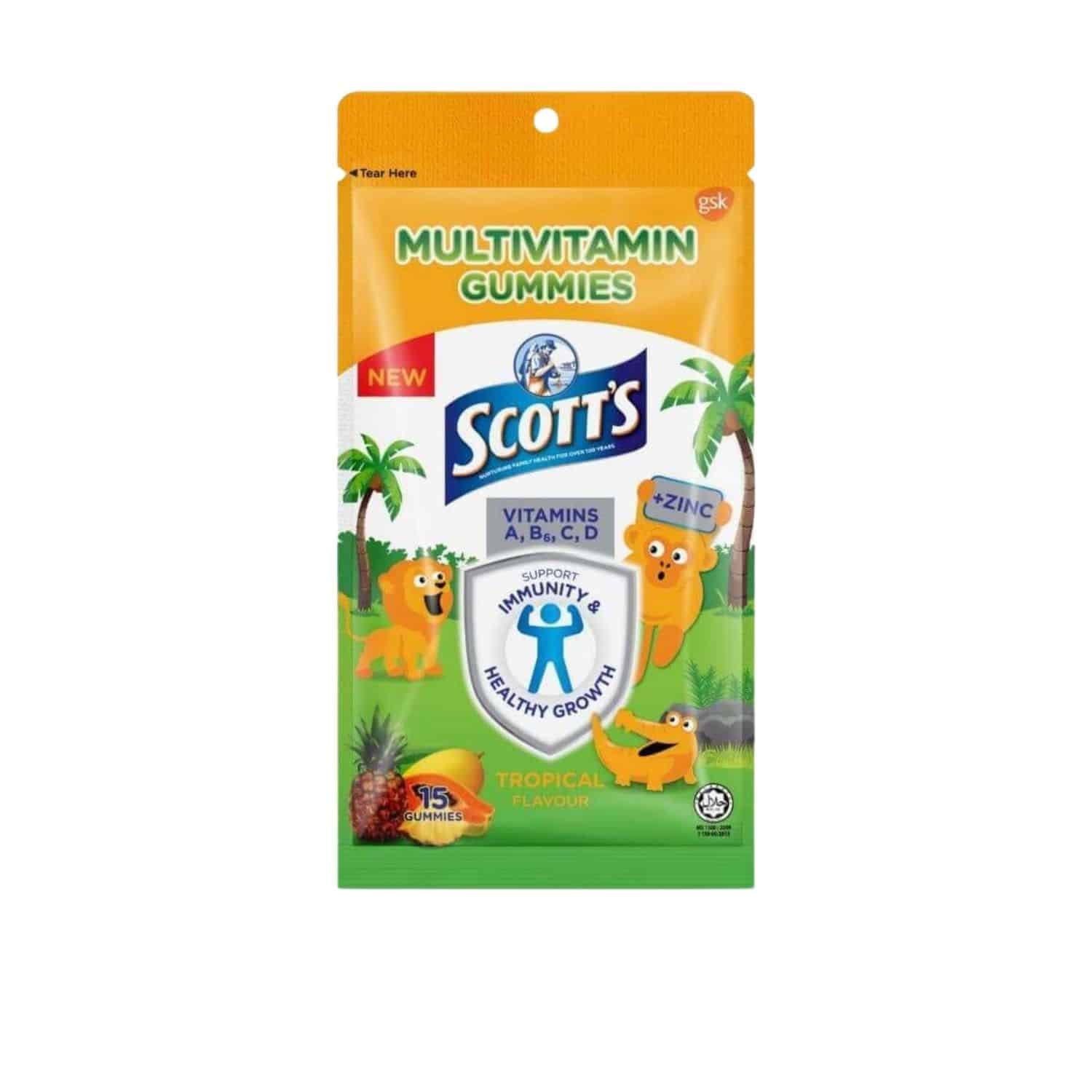 SCOTT'S DHA Gummies Tropical 15s SHOPEE MALL Sri Lanka Online Shopping