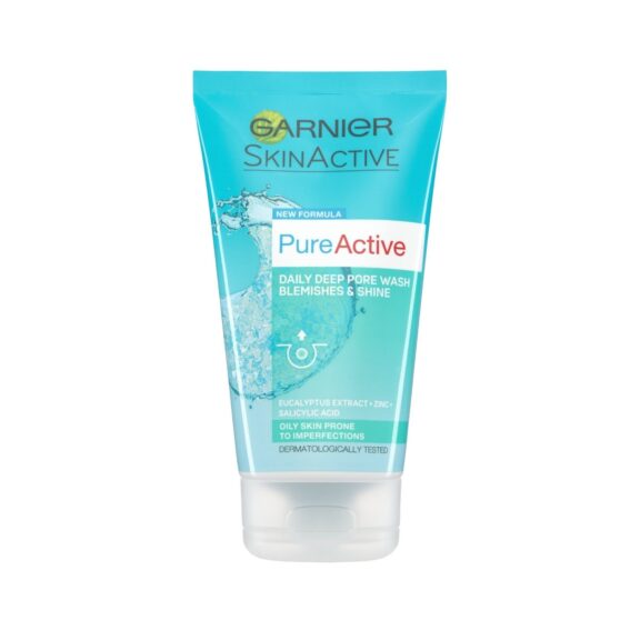 GARNIER Pure Active Anti-Deep Pore Face Wash For Oily Skin 150ml - SHOPEE MALL | Sri Lanka
