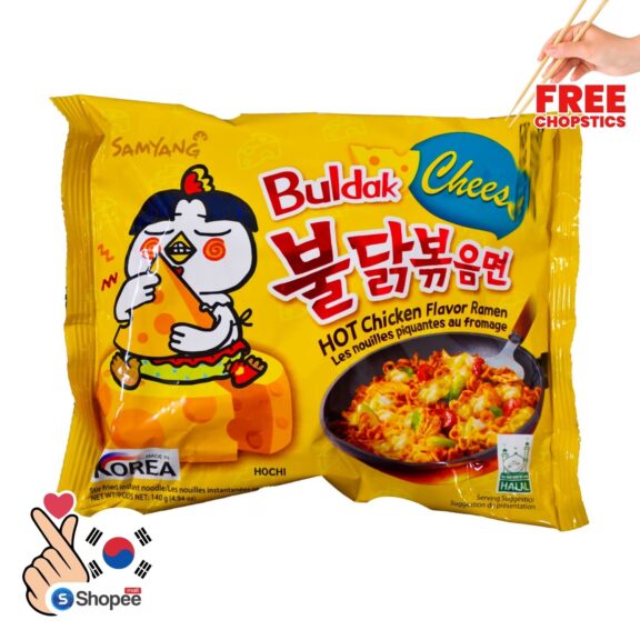 Ramen Noodles - Spicy Cheese Chicken Ramen Noodles - Samyang Korean Fire Hot (140g) - SHOPEE MALL | Sri Lanka