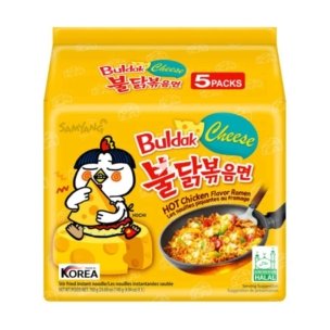 Spicy Cheese Chicken Ramen Noodles - Samyang Korean Fire Hot (140g) - Image 3