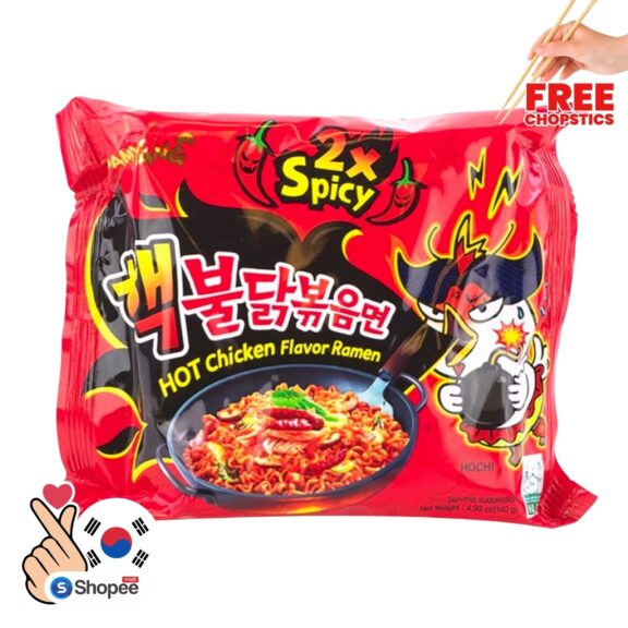 Ramen Noodles - Samyang 2X Spicy Hot Chicken Flavor Ramen Noodles - Korean Delight (140g) - SHOPEE MALL | Sri Lanka