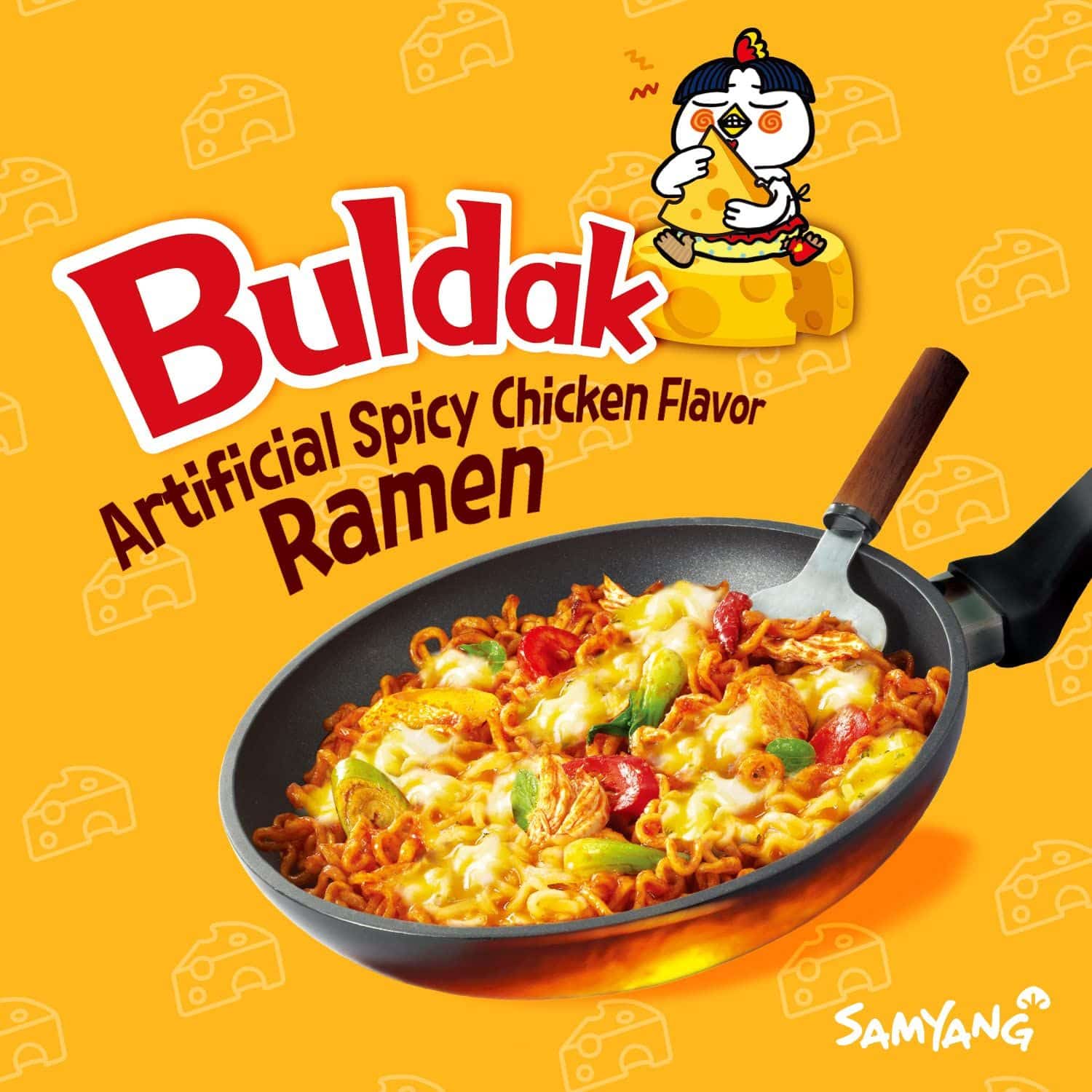 Spicy Cheese Chicken Ramen Noodles - Samyang Korean Fire Hot (140g), SHOPEE MALL