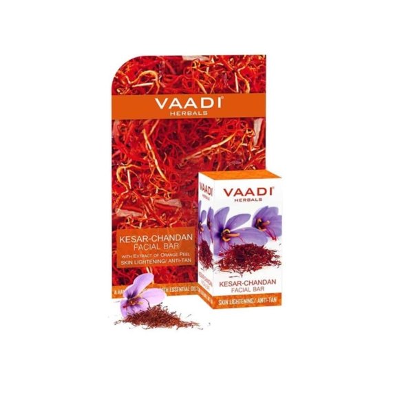 Facial Bar - VAADI Kesar Chandan Facial Bar with Extract of Orange Peel 25g - SHOPEE MALL | Sri Lanka