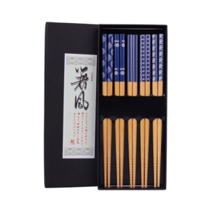 Premium Bamboo Chopsticks - Elegant Premium Chopsticks Set - 5 Pairs - SHOPEE MALL | Sri Lanka