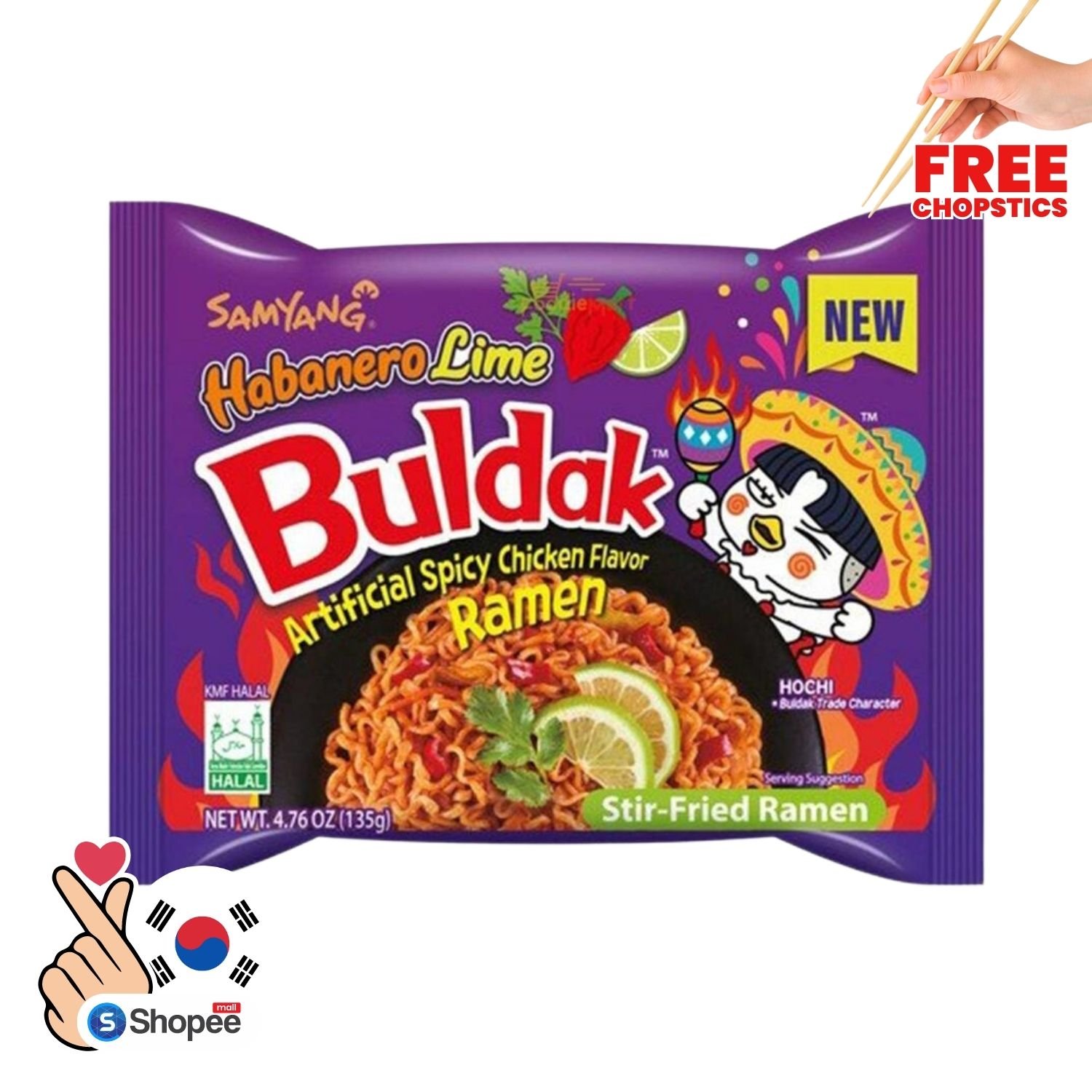 Samyang Buldak Habanero Lime Ramen 135g | SHOPEE MALL | Sri Lanka ...