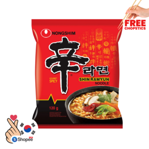 Hot Chicken Ramen Stew Type - Nongshim Shin Ramen - Hot & Spicy Ramen Noodles, Korean Style (120g) - SHOPEE MALL | Sri Lanka
