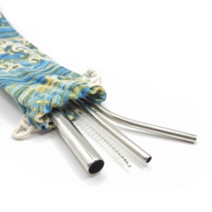 Stainless Steel Utensil set - Reusable Stainless Steel Straw - High-Quality 4-in-1 Set with Pouch - SHOPEE MALL | Sri Lanka
