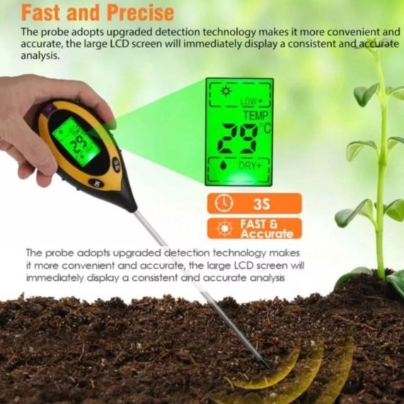 Soil Tester - Digital 4-in-1 Soil Tester | Moisture, pH, Temperature, Sunlight - SHOPEE MALL | Sri Lanka