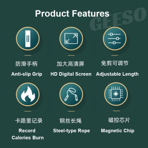 GEESO Smart Skipping Rope With Digital Counter SHOPEE MALL Sri