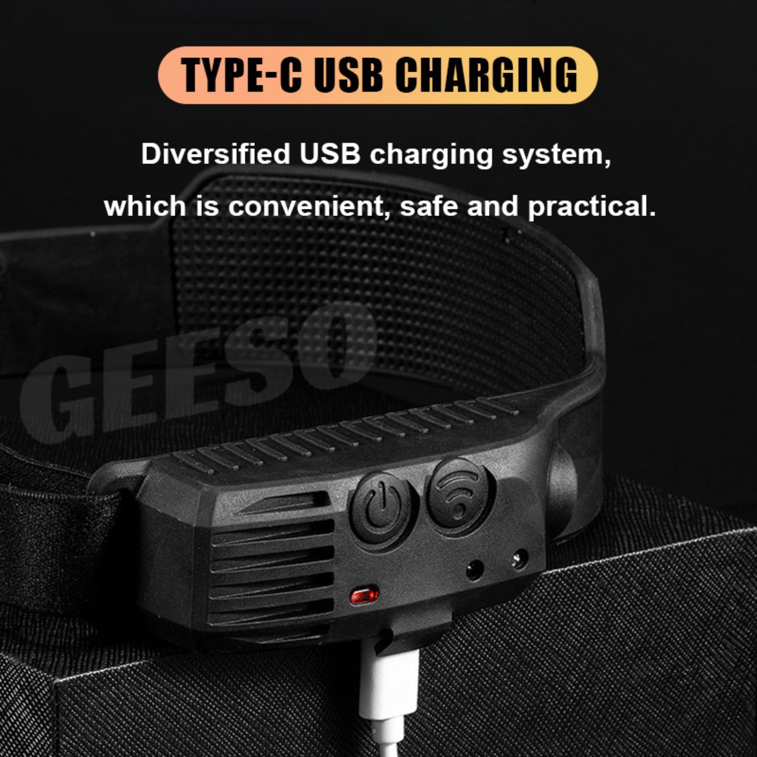 GEESO Rechargeable LED Camping Headlamp with Motion Sensor SHOPEE