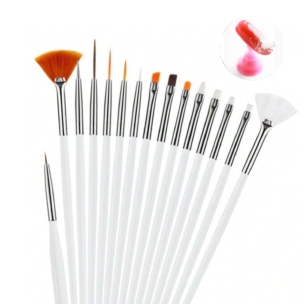 Kids Toothbrush - Nail Art Painting Decoration Manicure Tool Kit - 15Pcs - SHOPEE MALL | Sri Lanka