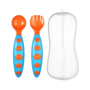 Makeup Brush Set - Baby Cutlery Set with Spoon & Fork in Cute Case - SHOPEE MALL | Sri Lanka