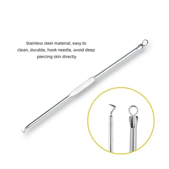 Acne Pimple Blackhead Remover Beauty Tool - 4 in 1 Stainless Steel Acne Pimple Blackhead Remover Beauty Tool Set - SHOPEE MALL | Sri Lanka